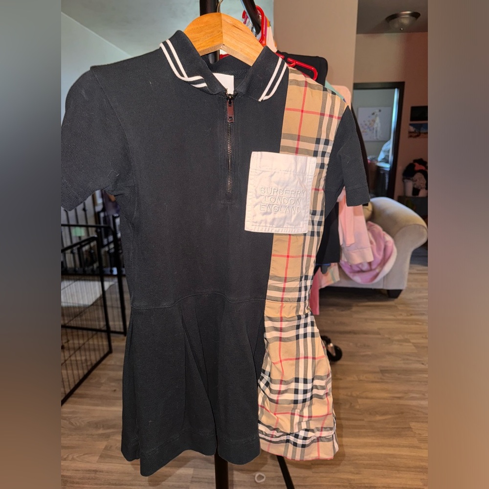 Burberry Authentic Black and Beige Kids Casual Dress